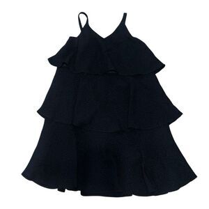 Zac Posen Girls Beverly Black 3-Tiered Dress Flounce Sleeveless Pullover size 14